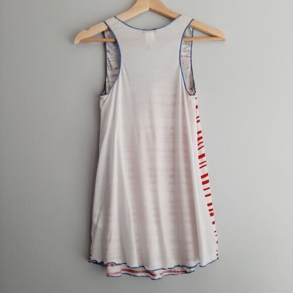 MISS SIXTY Italy Floral & Stripe Tank Top Scoop Neck Sz S Flawed - Picture 8 of 13